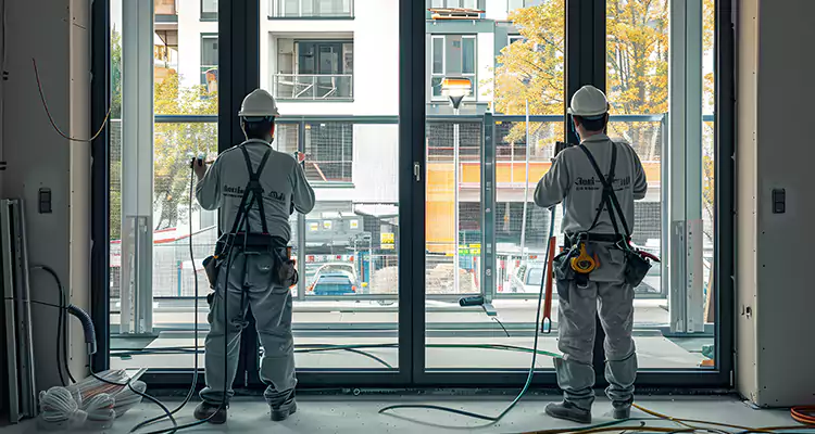 Patio Door Glass Replacement with Built-In Blinds in Cocoa, FL
